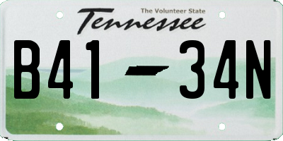 TN license plate B4134N