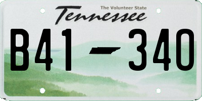 TN license plate B4134O