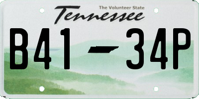 TN license plate B4134P