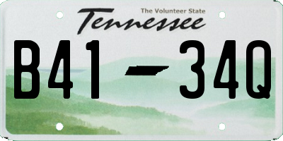 TN license plate B4134Q