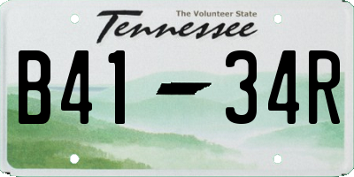 TN license plate B4134R