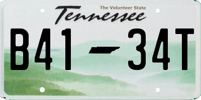 TN license plate B4134T