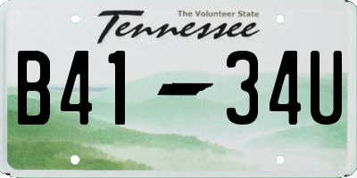 TN license plate B4134U