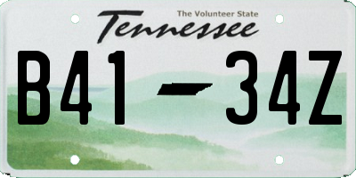 TN license plate B4134Z