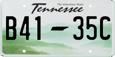 TN license plate B4135C
