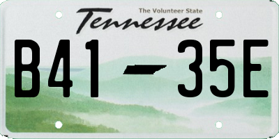 TN license plate B4135E