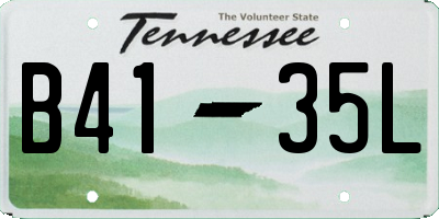 TN license plate B4135L