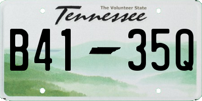 TN license plate B4135Q