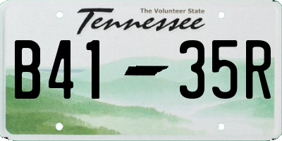 TN license plate B4135R