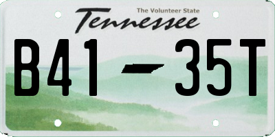TN license plate B4135T
