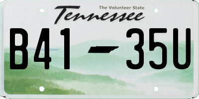 TN license plate B4135U