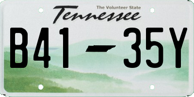 TN license plate B4135Y