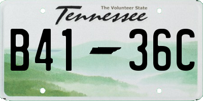 TN license plate B4136C