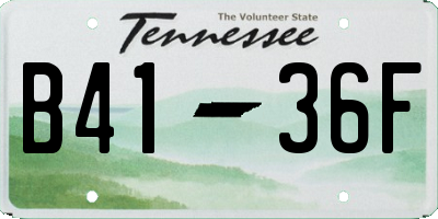 TN license plate B4136F