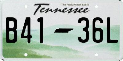 TN license plate B4136L