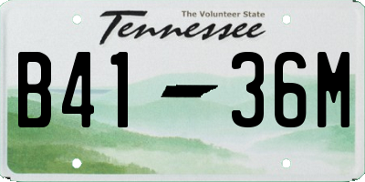 TN license plate B4136M