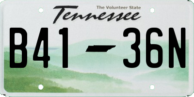 TN license plate B4136N