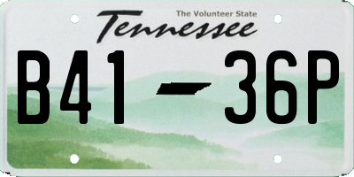 TN license plate B4136P
