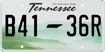 TN license plate B4136R