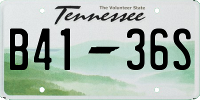 TN license plate B4136S
