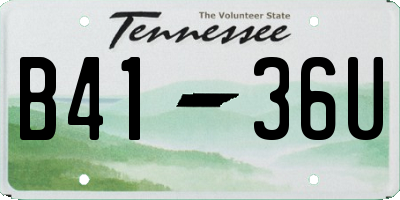 TN license plate B4136U