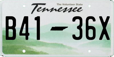 TN license plate B4136X