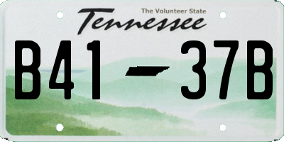 TN license plate B4137B
