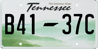 TN license plate B4137C