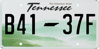 TN license plate B4137F