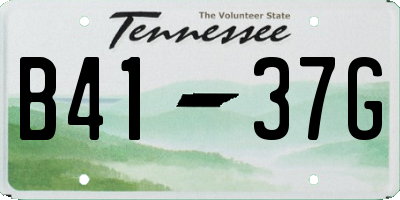 TN license plate B4137G