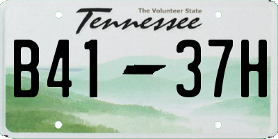 TN license plate B4137H