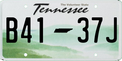 TN license plate B4137J