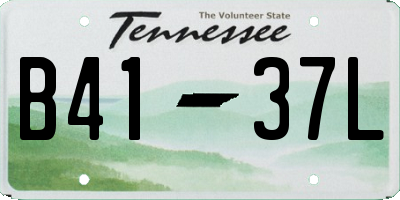 TN license plate B4137L
