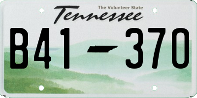 TN license plate B4137O