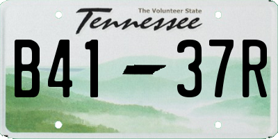 TN license plate B4137R