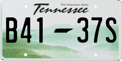 TN license plate B4137S
