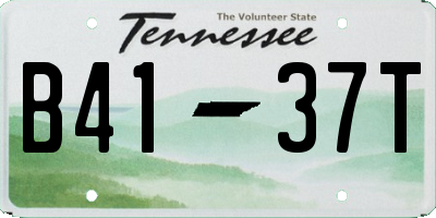 TN license plate B4137T