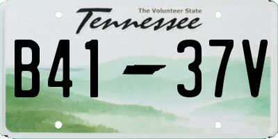 TN license plate B4137V