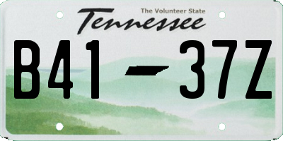 TN license plate B4137Z