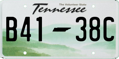 TN license plate B4138C