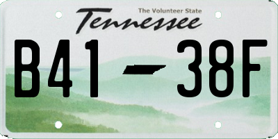 TN license plate B4138F