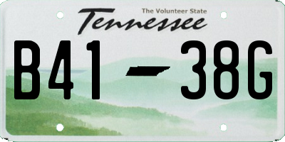 TN license plate B4138G