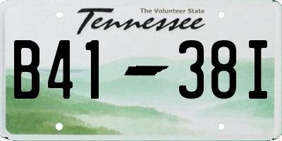 TN license plate B4138I