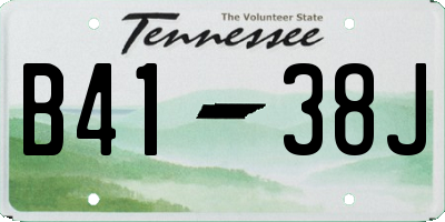 TN license plate B4138J