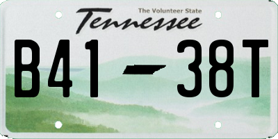 TN license plate B4138T