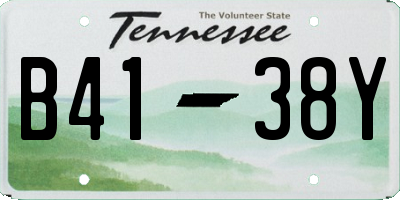 TN license plate B4138Y
