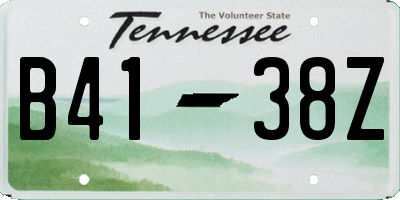 TN license plate B4138Z