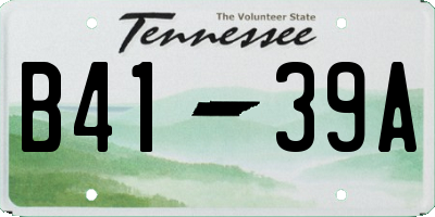 TN license plate B4139A