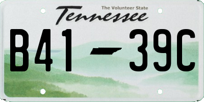 TN license plate B4139C