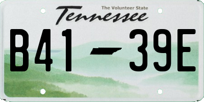 TN license plate B4139E